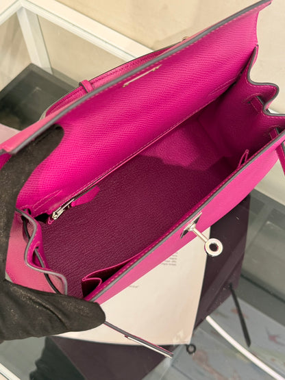 HERMES Kelly 25 - Rose Purple L3 玫粉銀 A