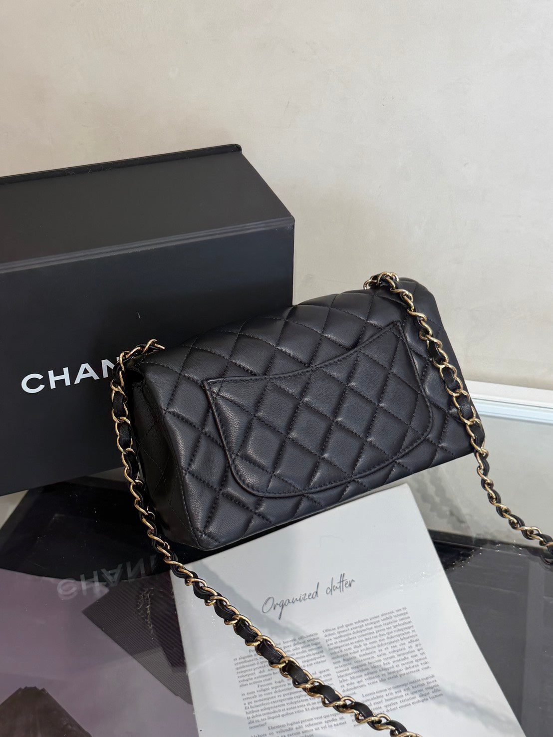 CHANEL 經典口蓋包Mini CF20 - 黑金