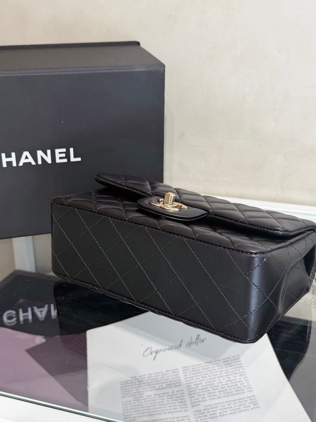 CHANEL 經典口蓋包Mini CF20 - 黑金