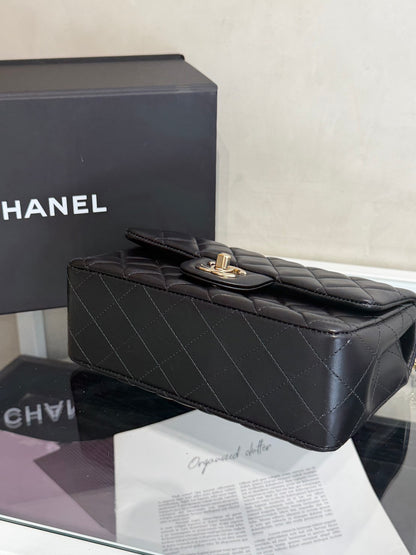 CHANEL 經典口蓋包Mini CF20 - 黑金