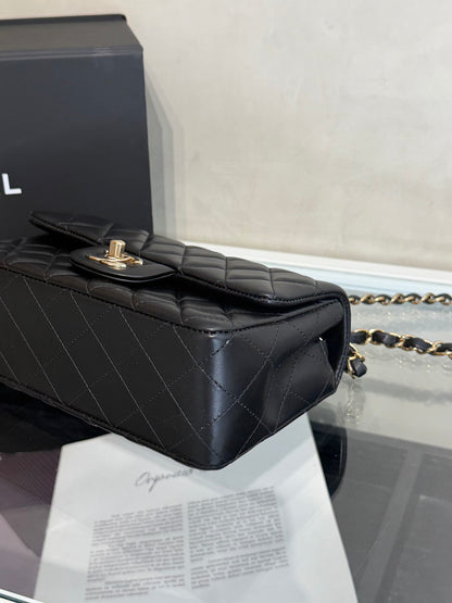 CHANEL 經典口蓋包Mini CF20 - 黑金