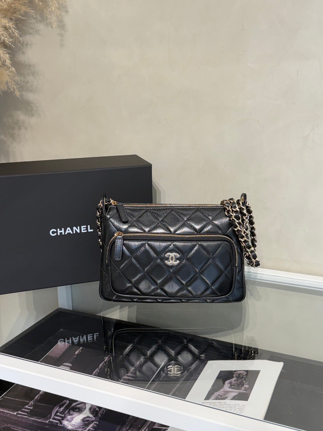 CHANEL 26P雙鍊條相機包 - 黑金