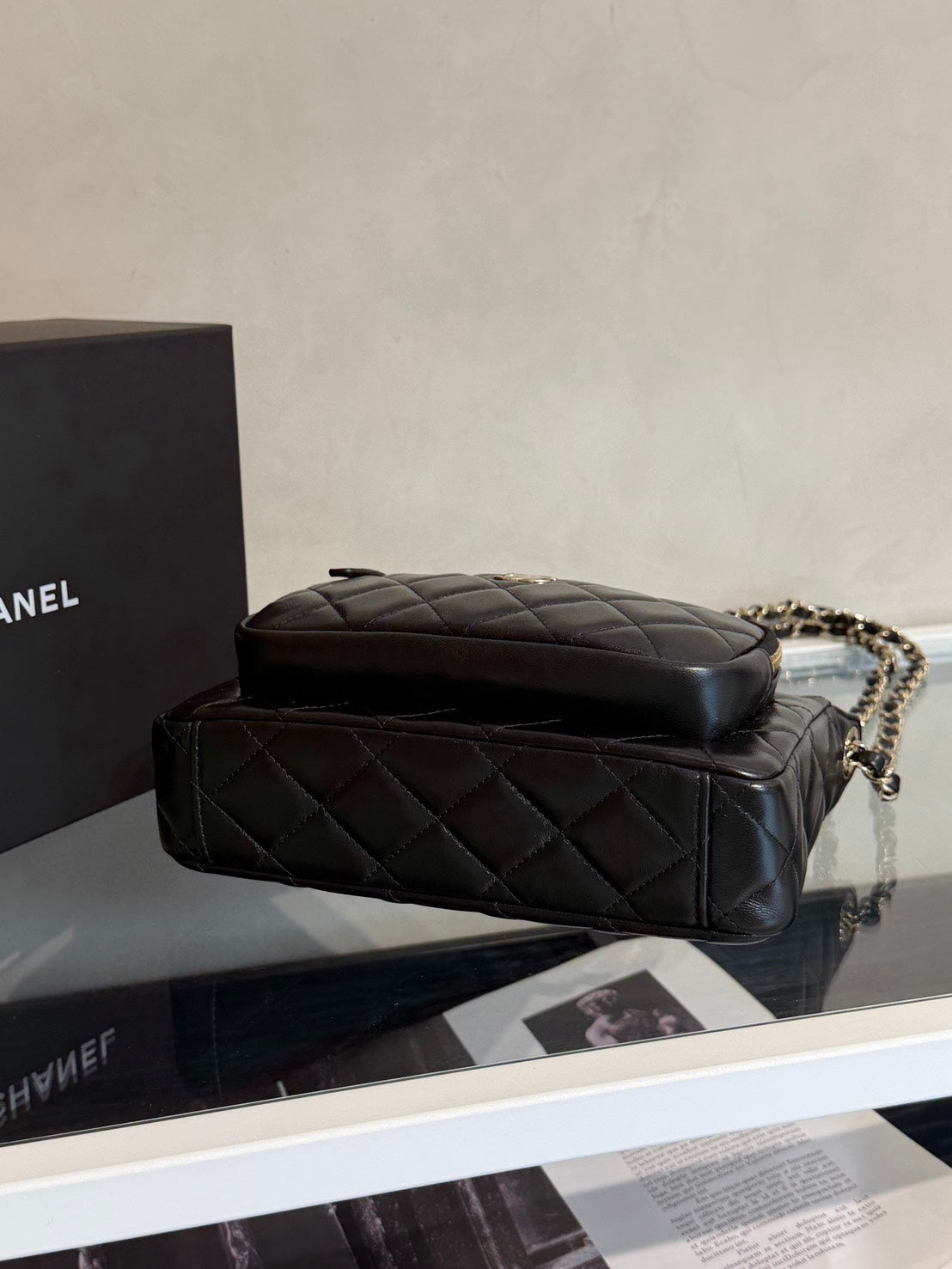CHANEL 26P雙鍊條相機包 - 黑金