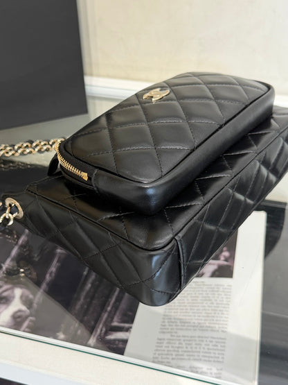 CHANEL 26P雙鍊條相機包 - 黑金