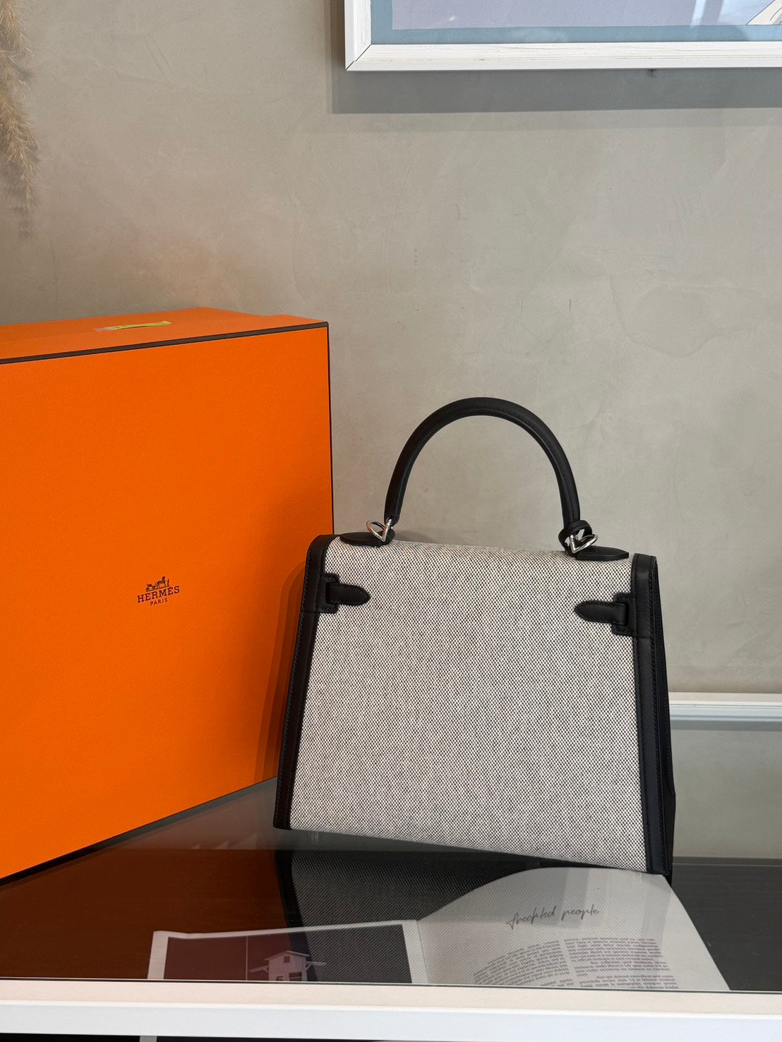 HERMES Kelly 25 - 熊貓銀 K