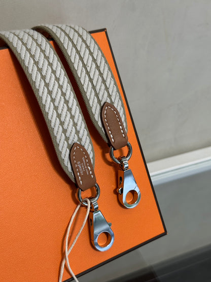 HERMES Sangle Cordage替換背帶 25 - 馬爾法米/奶灰白 K