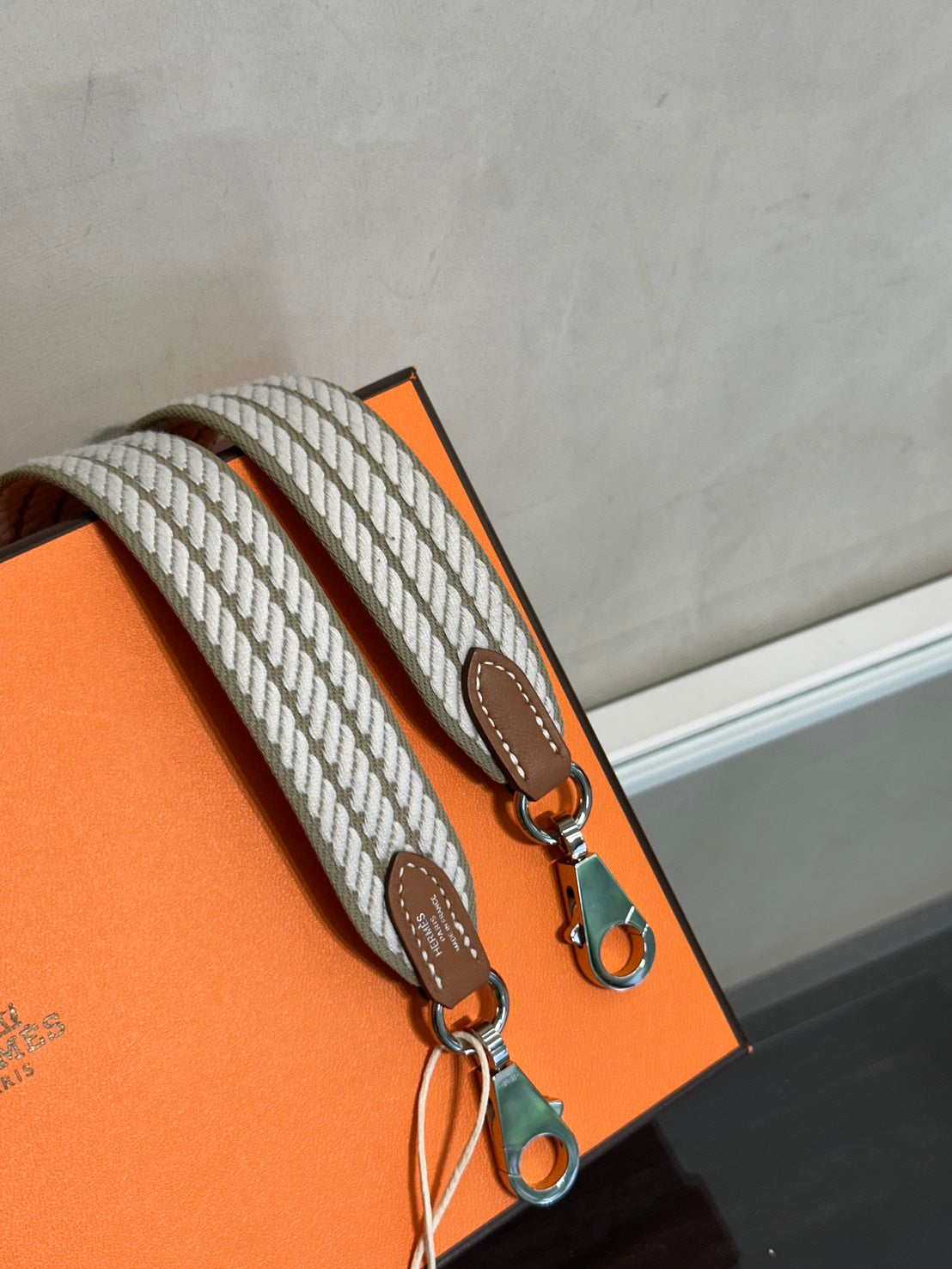HERMES Sangle Cordage替換背帶 25 - 馬爾法米/奶灰白 K