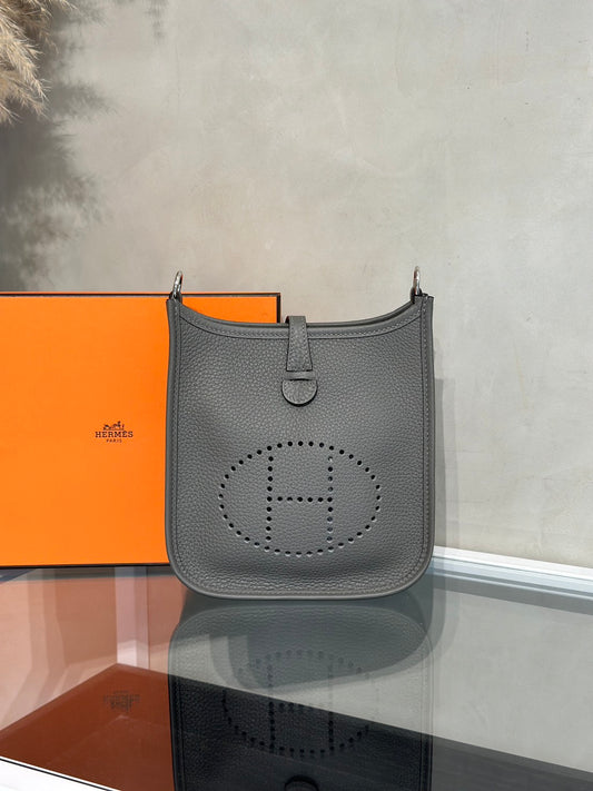 HERMES Mini Evelyne - Gris Meyer 0L 積雨雲灰銀 U