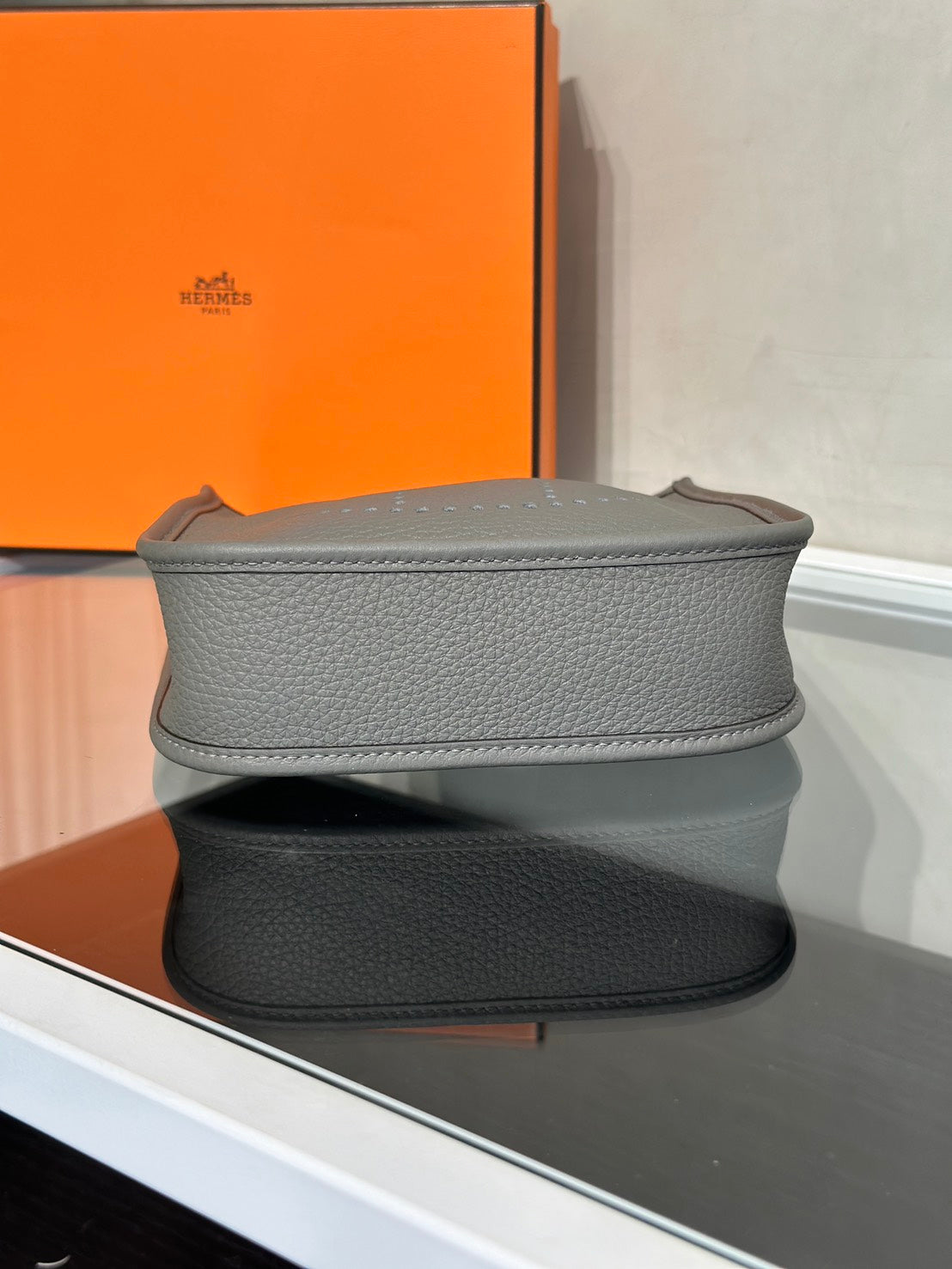 HERMES Mini Evelyne - Gris Meyer 0L 積雨雲灰銀 U