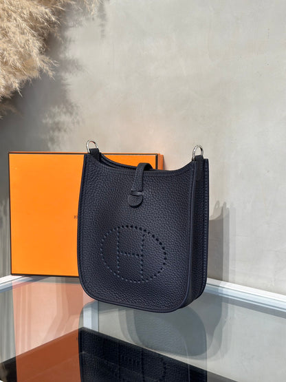 HERMES Mini Evelyne - Caban 3Y 水冰藍銀 B
