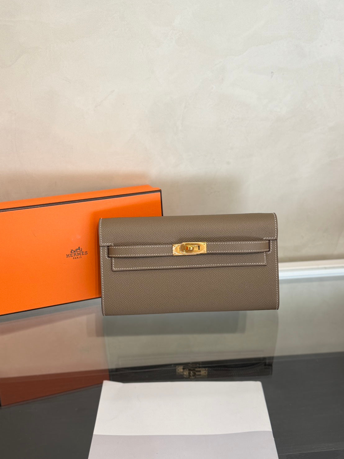 HERMES Kelly To Go - Etoupe 18 大象灰金 B