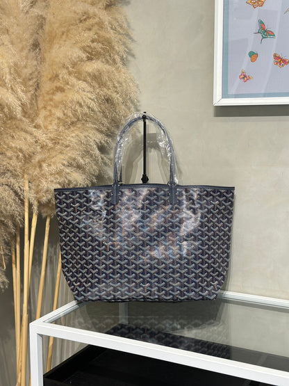 GOYARD 經典亞麻帆布Tote - 小號深藍