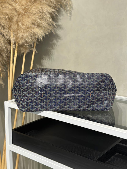 GOYARD 經典亞麻帆布Tote - 小號深藍