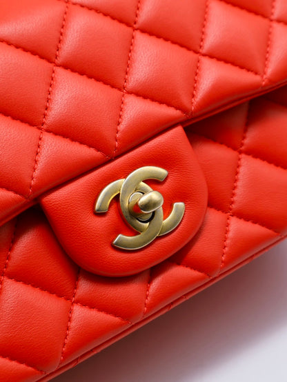 CHANEL 經典口蓋包Mini CF20 - 紅金27開
