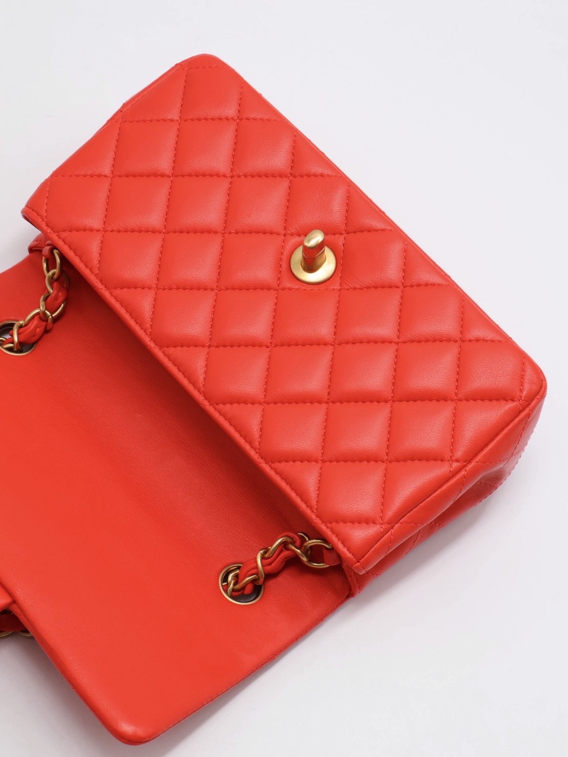 CHANEL 經典口蓋包Mini CF20 - 紅金27開