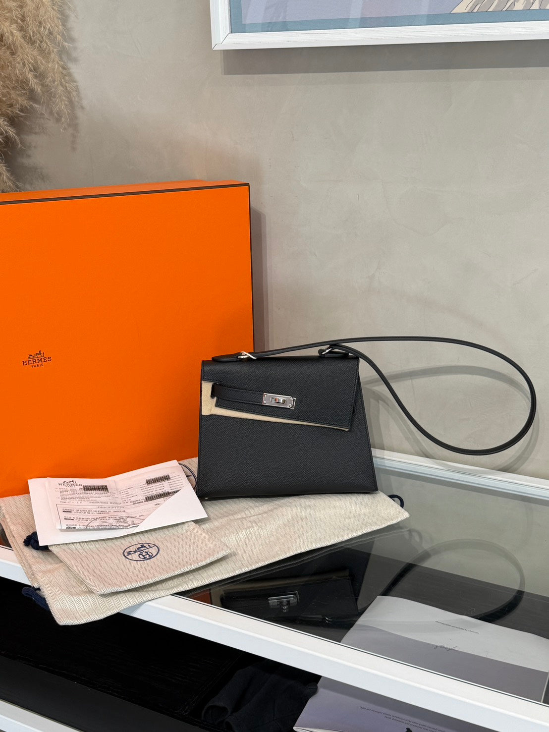 HERMES Kelly En Desordre 20 - Noir 89 黑銀 W