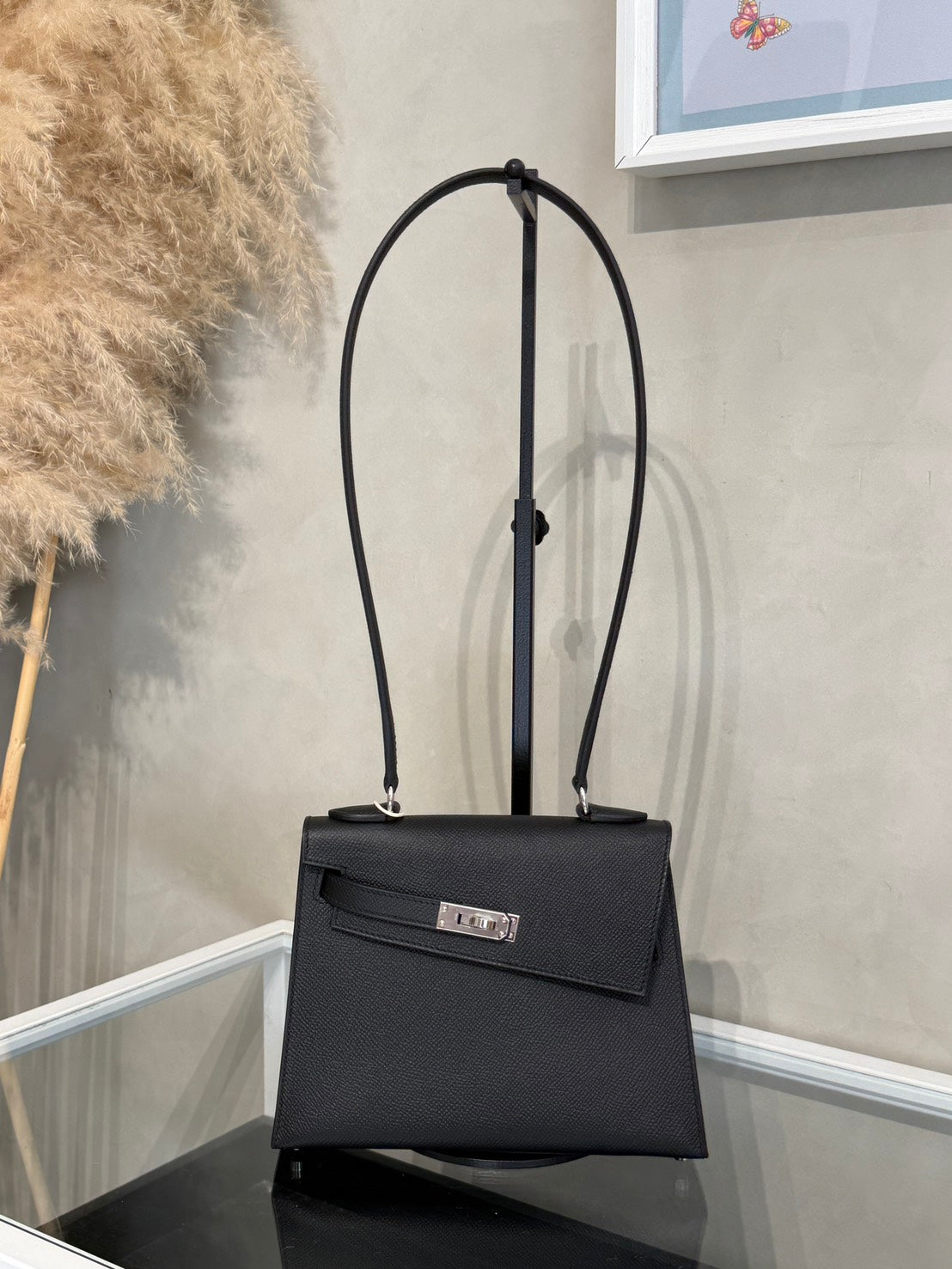 HERMES Kelly En Desordre 20 - Noir 89 黑銀 W