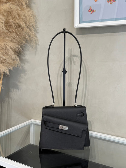 HERMES Kelly En Desordre 20 - Noir 89 黑銀 W