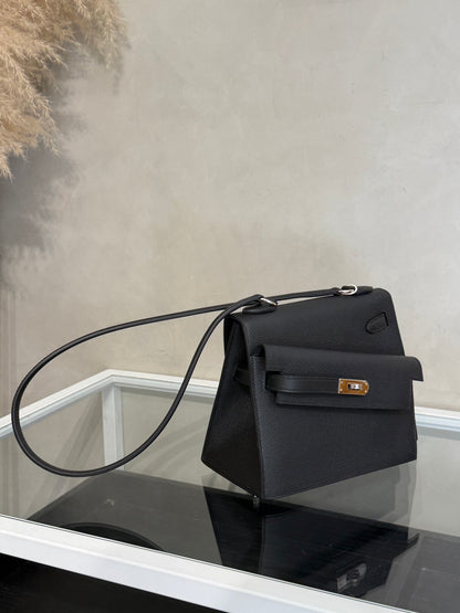 HERMES Kelly En Desordre 20 - Noir 89 黑銀 W