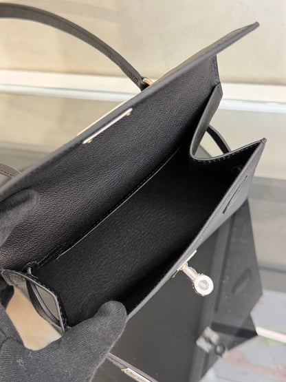 HERMES Kelly En Desordre 20 - Noir 89 黑銀 W