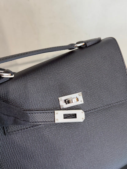 HERMES Kelly En Desordre 20 - Noir 89 黑銀 W