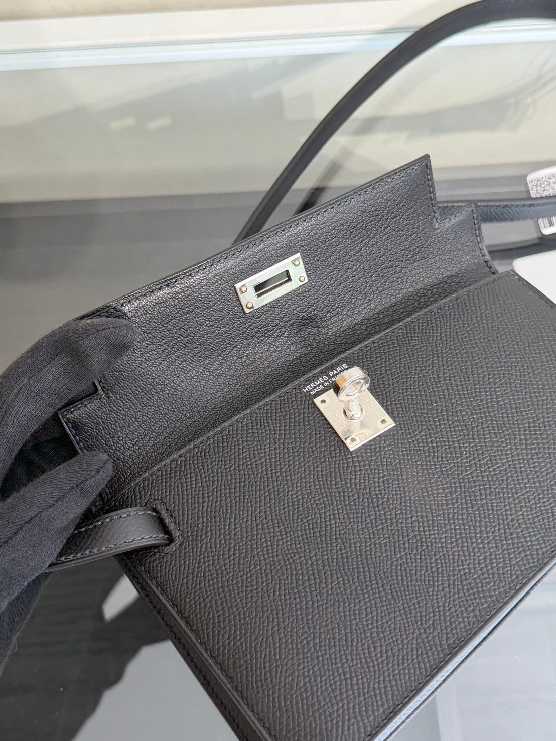 HERMES Kelly En Desordre 20 - Noir 89 黑銀 W