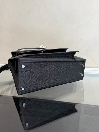 HERMES Kelly En Desordre 20 - Noir 89 黑銀 W