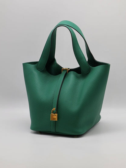 HERMES Picotin 22 - 絲絨綠金 B