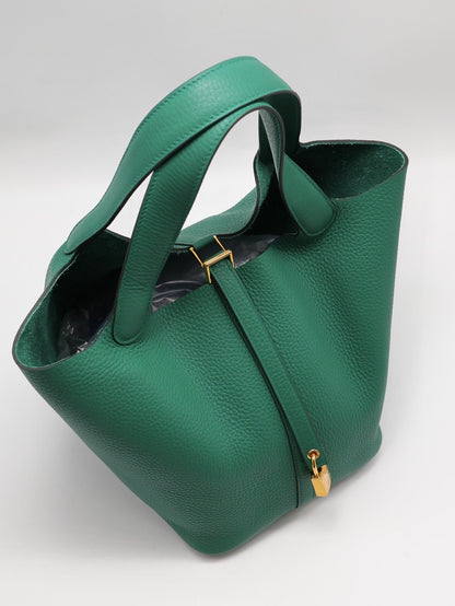 HERMES Picotin 22 - 絲絨綠金 B