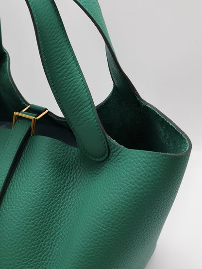 HERMES Picotin 22 - 絲絨綠金 B