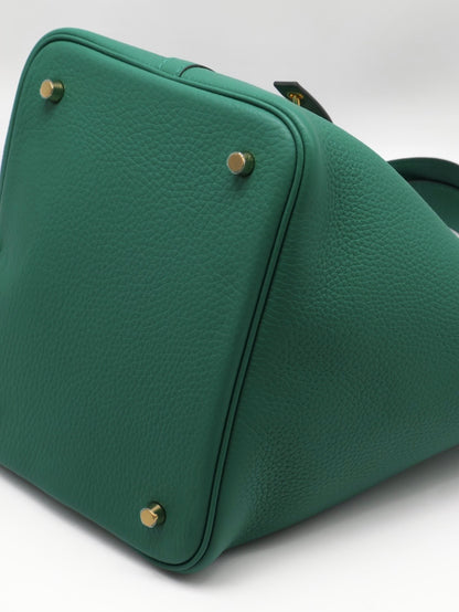 HERMES Picotin 22 - 絲絨綠金 B