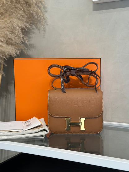 HERMES Mini Constance 19 - Gold 37 金棕金 U