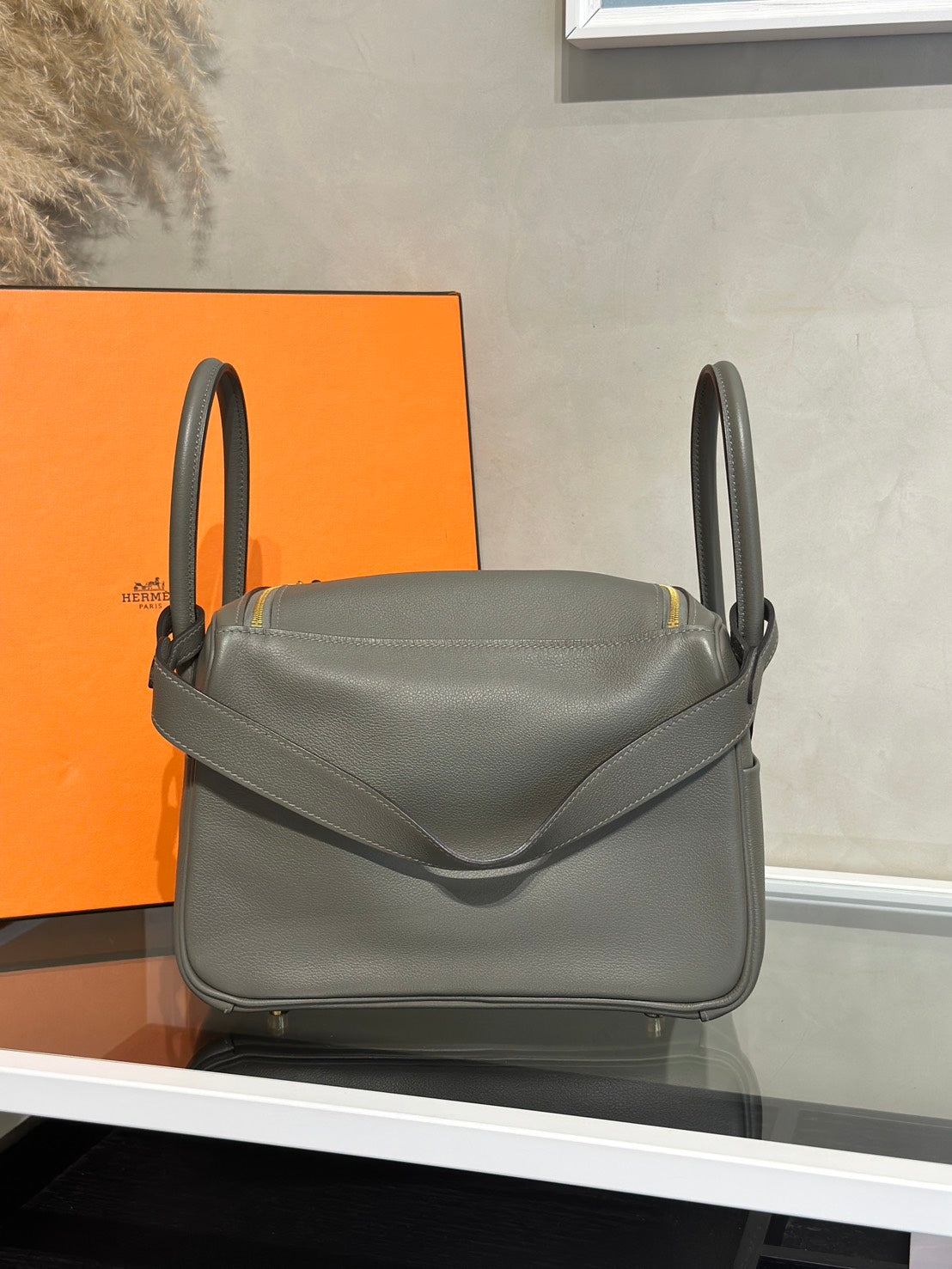 HERMES Lindy 26 - Gris Meyer 0L 積雨雲灰金 U