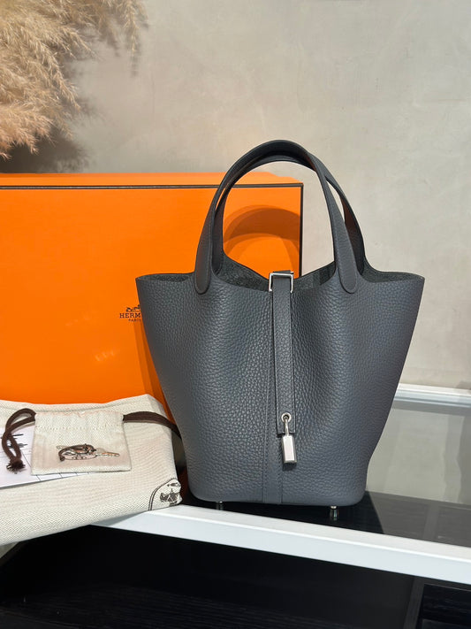 HERMES Picotin 18 - Gris Misty H0 霧霾灰銀 K