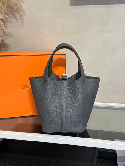 HERMES Picotin 18 - Gris Misty H0 霧霾灰銀 K