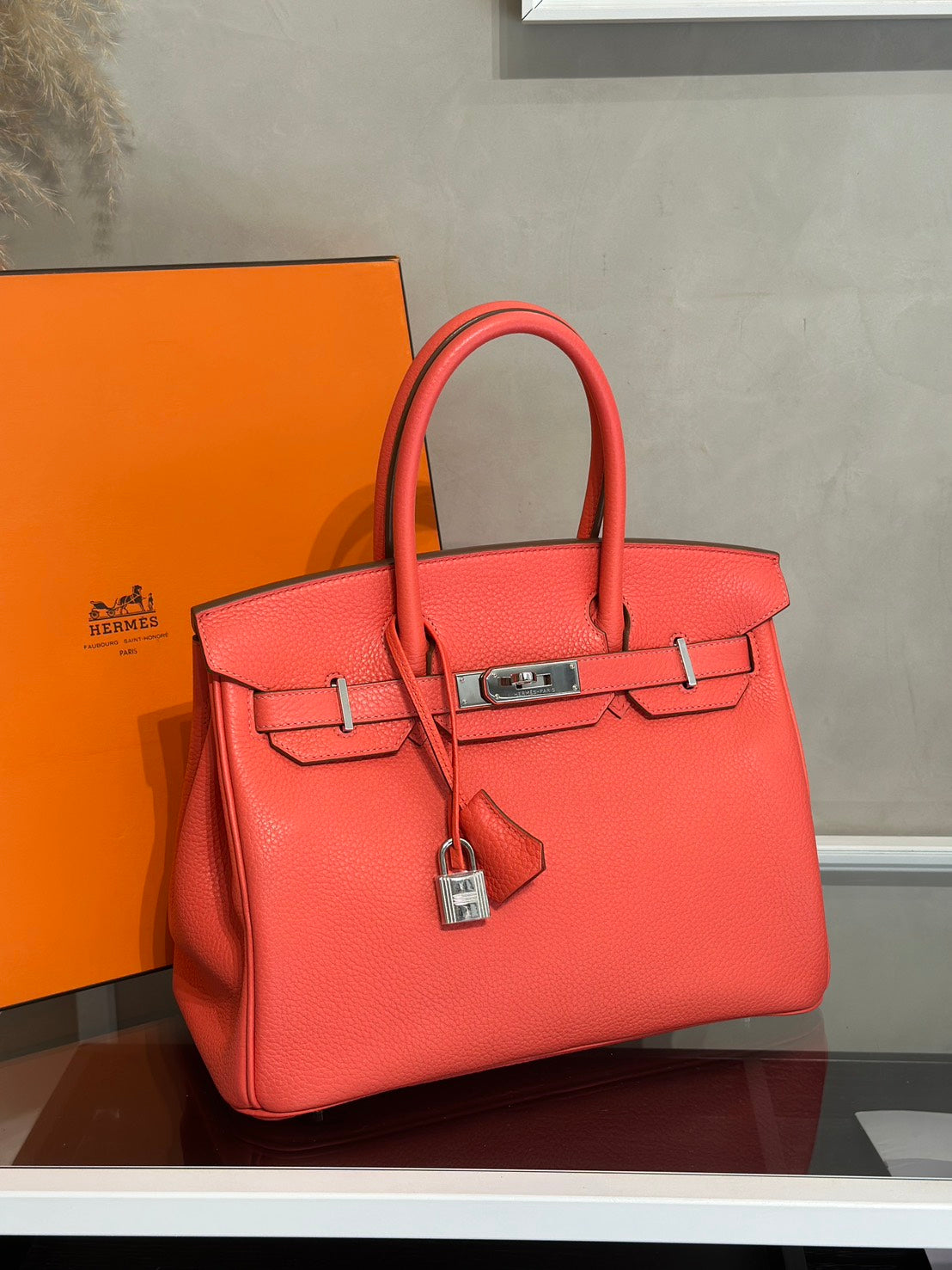HERMES Birkin 30 - Rose Texas 0E 德克薩斯粉銀 🅁