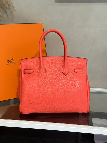 HERMES Birkin 30 - Rose Texas 0E 德克薩斯粉銀 🅁