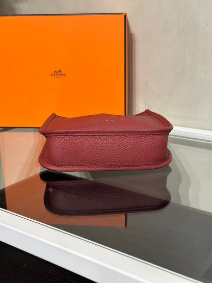HERMES Mini Evelyne - Rouge H 55 愛馬仕紅金 B