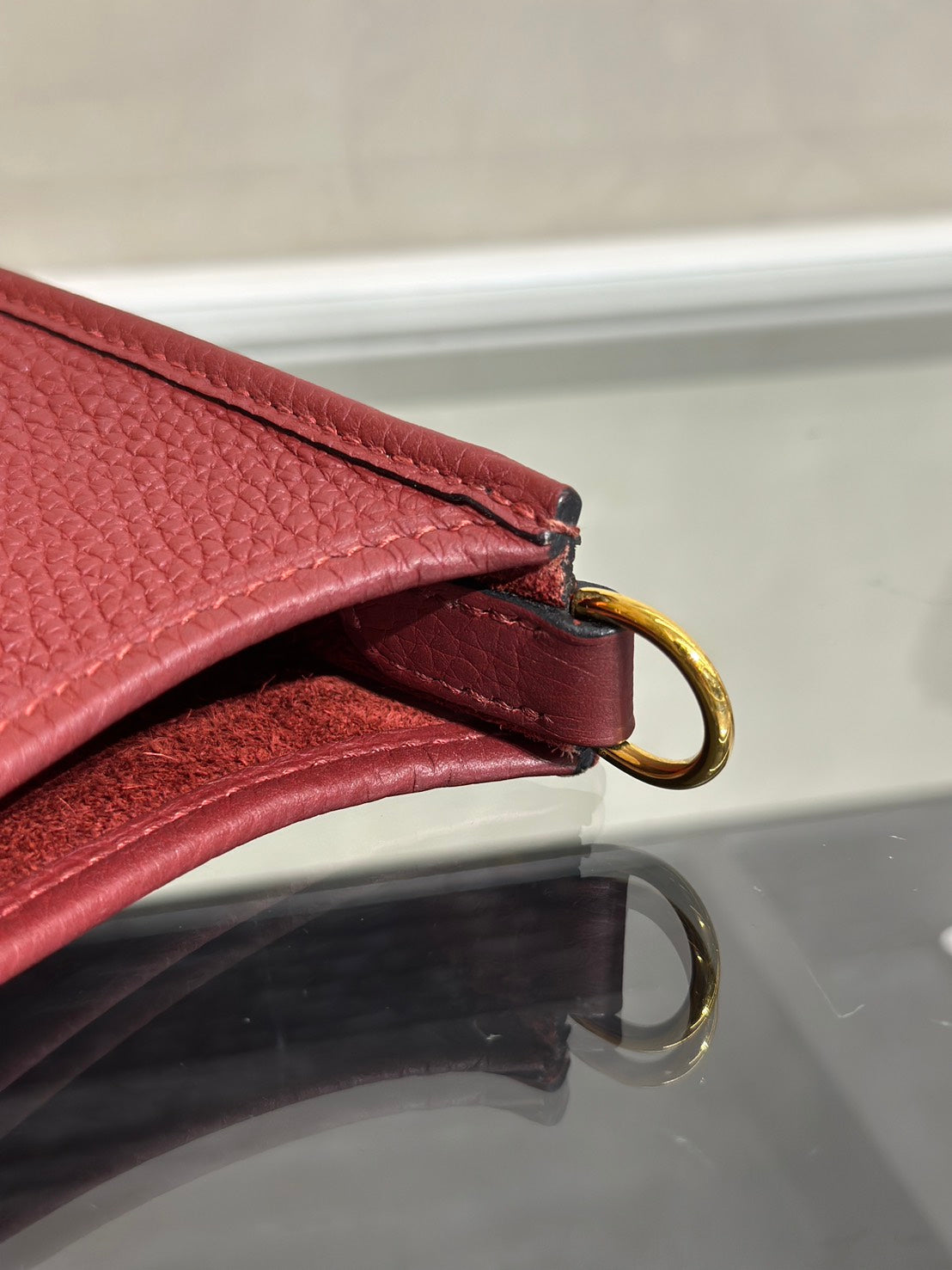 HERMES Mini Evelyne - Rouge H 55 愛馬仕紅金 B