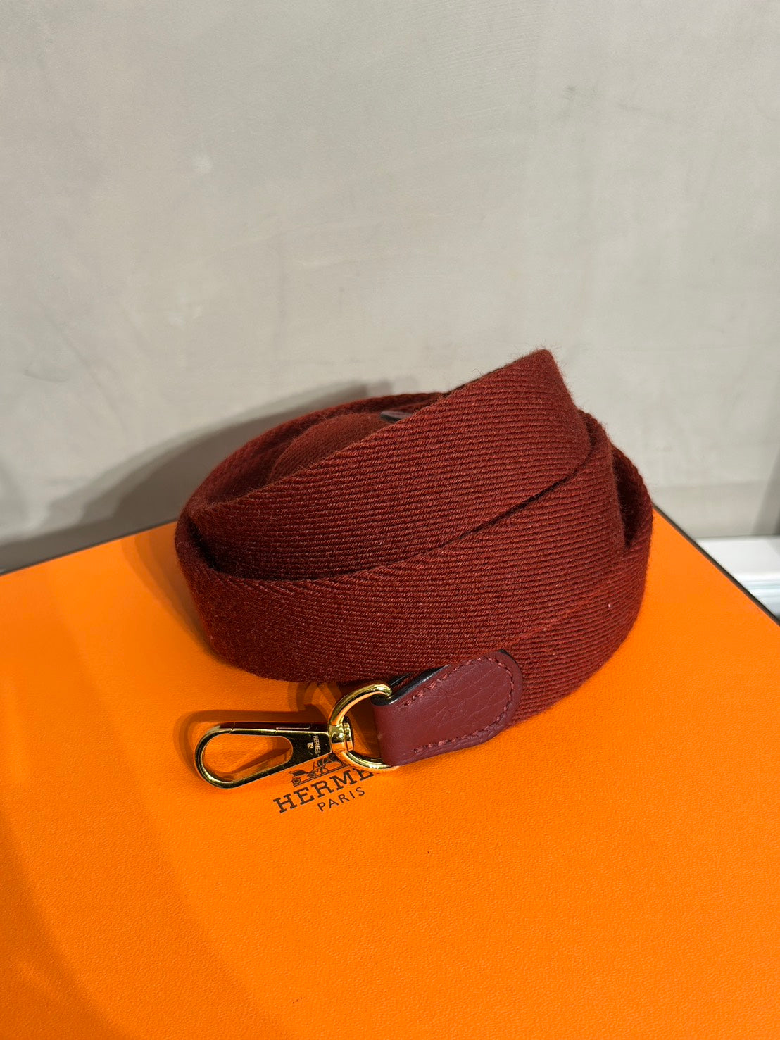 HERMES Mini Evelyne - Rouge H 55 愛馬仕紅金 B