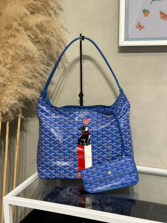 GOYARD Hobo流浪包 - 手繪狗狗藍