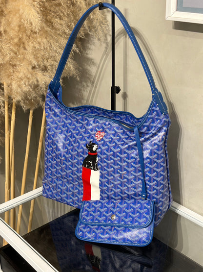 GOYARD Hobo流浪包 - 手繪狗狗藍
