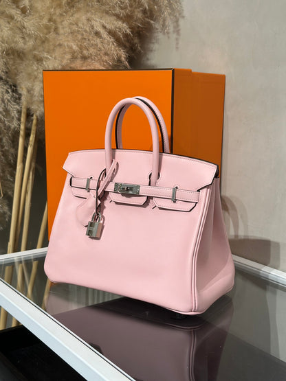 HERMES Birkin 25 - Rose Sakura 3Q 櫻花粉銀 W