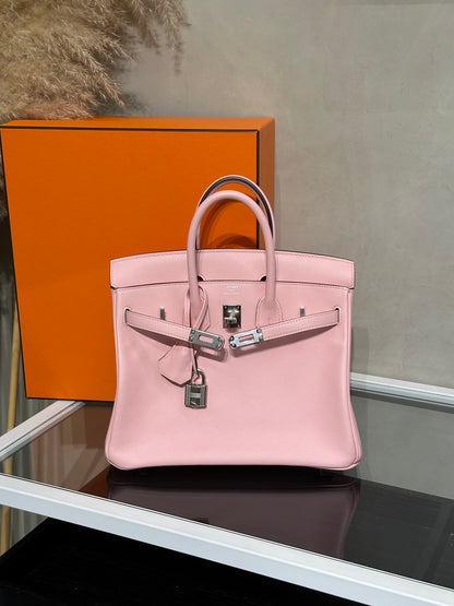 HERMES Birkin 25 - Rose Sakura 3Q 櫻花粉銀 W