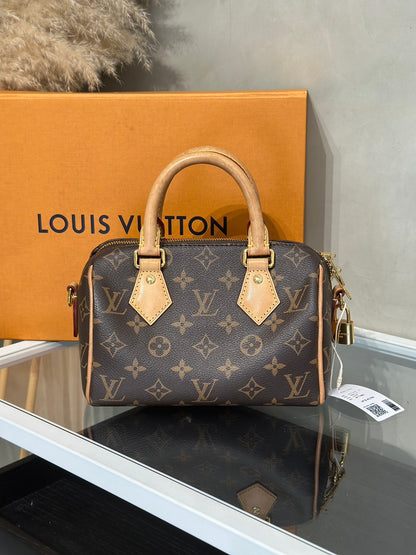 LOUIS VUITTON Speedy Bandouliere 20 - 黑邊背帶