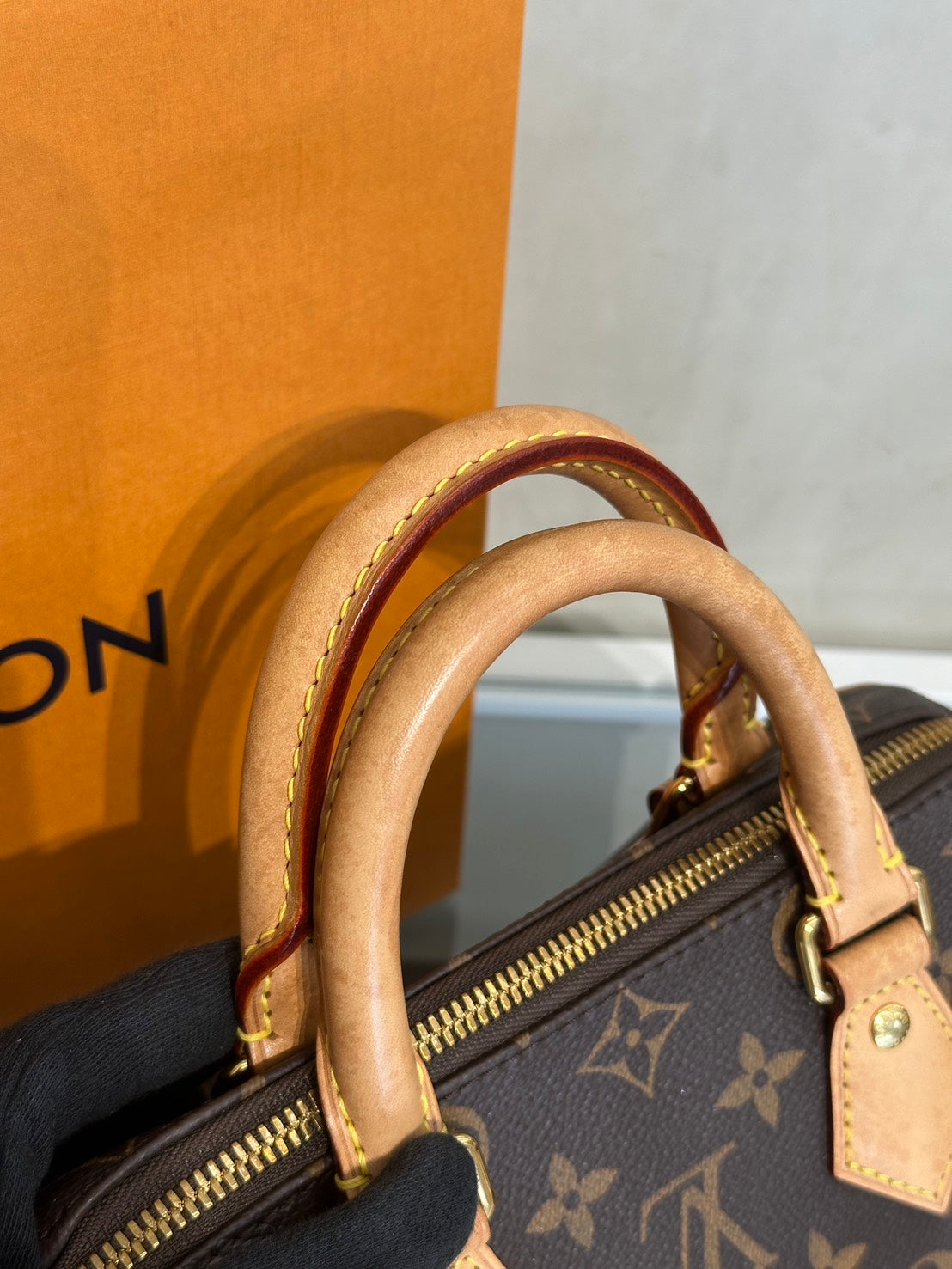 LOUIS VUITTON Speedy Bandouliere 20 - 黑邊背帶