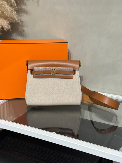 HERMES Herbag Zip 20 - Gold 37 金棕金 K