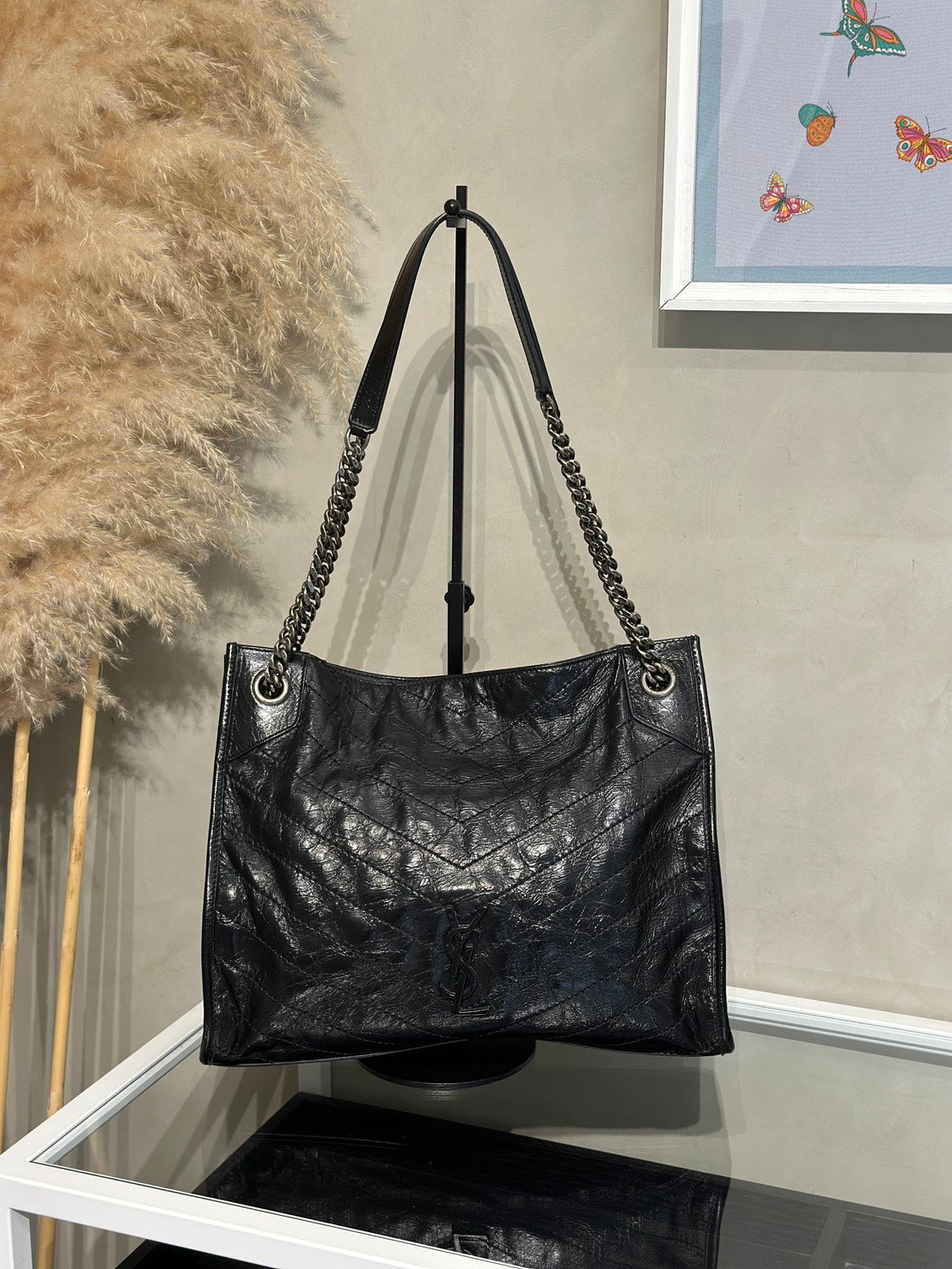 YSL Niki Tote - 中號黑