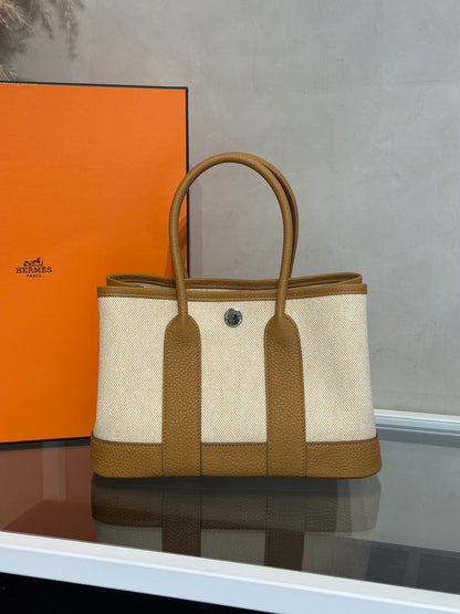 HERMES Mini Garden Party - Sesame 2S 帆布芝麻 G