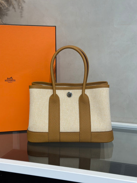 HERMES Mini Garden Party - Sesame 2S 帆布芝麻 G